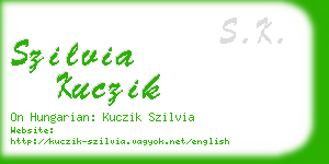 szilvia kuczik business card